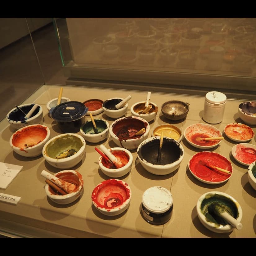 浮世絵　絵具皿