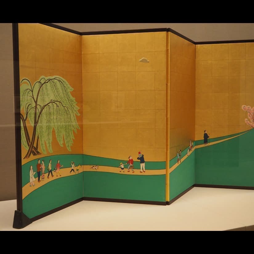 立原位貫　屏風